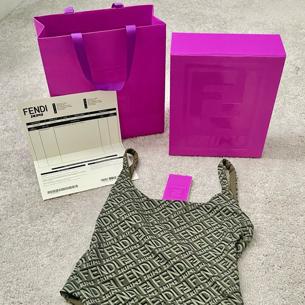 Fendi x Skims swimsuit, “Illinois” green in color, brand new with tags. - Picture 2 of 2